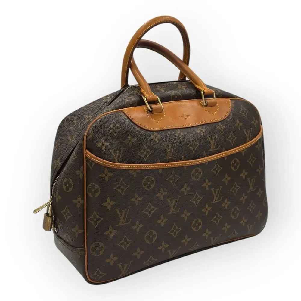 Monogram Deauville Handbag Boston Bag LV Satchel Made in France